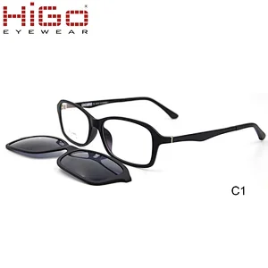 High Quality Transparent Ultem Polarized Magnetic Sunglasses Blue Light Clip On Glasses for Ladies