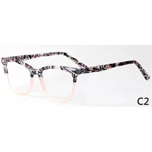 Higo Wholesale Cat Eye Acetate Optical Frame Eyeglasses Designer Glasses for Women