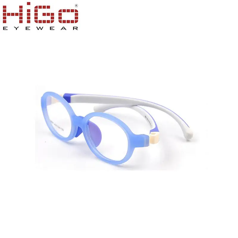 Wenzhou new arrivals eyewear sky blue color kid eyeglass frame with strap and spare parts
