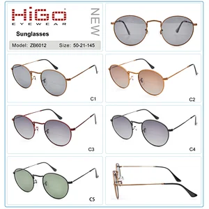 Polarized lens Sunglasses Fashion Unisex Round eyewear China Supplier Metal Eyeglasses