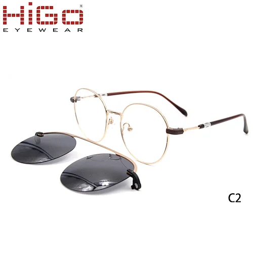 Hot Sale Fashion Retro Magnetic Mirrored Clip On Polarized Women Sunglasses