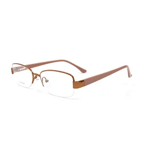 Half-rim Titanium Eyeglasses  With Acetate Temple Wholesale Titanium eyewear in china