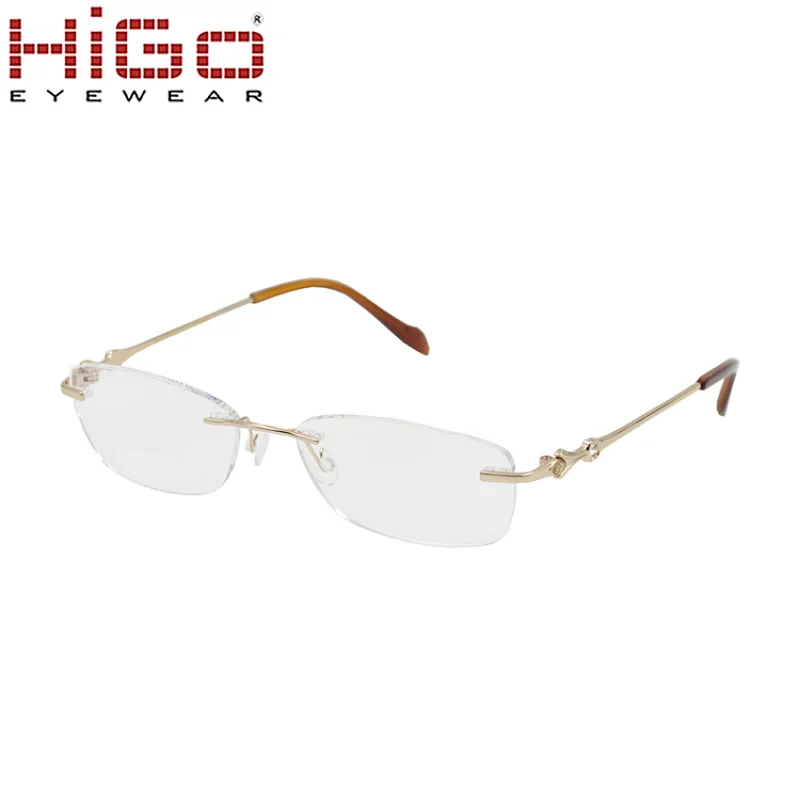 New stylish Titanium Rimless Optical Frames for lady metal Eyewear