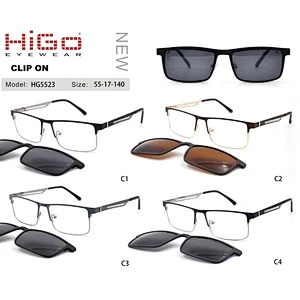 New Sunglasses Magnetic Clip on Executive Metal Optical Frame OEM Glasses