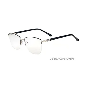 Eye wear half rim metal spectacle frames eyeglasses