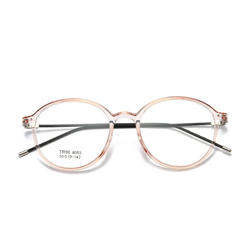 2020 New Fashion Transparent Color Cheap Frame Men and Women Round Retro Ultralight TR90 Glasses Frame