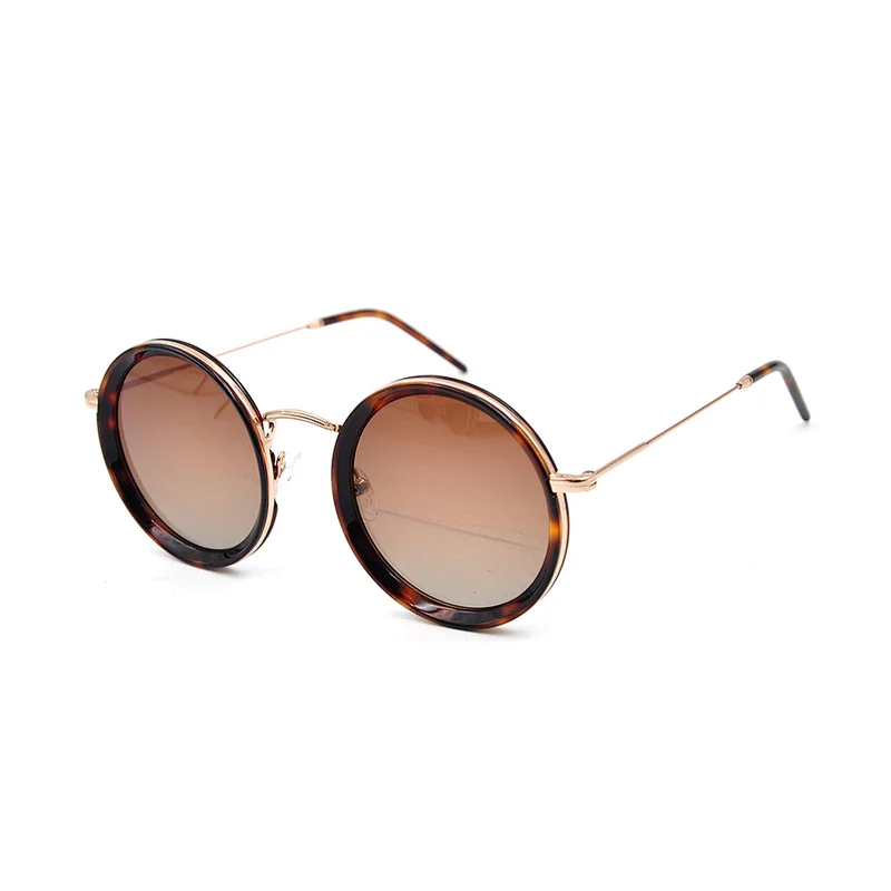 2019 Hot sale round vintage retro acetate and metal unisex sunglasses wholesale manufacture in Wenzhou