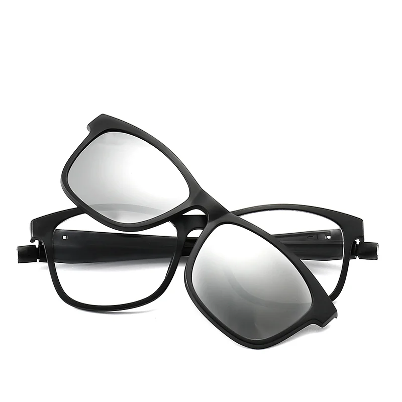 2020 New TR Clip on 5 in 1 Sunglasses Multi Color Clip Eyewear Polaried Mirror Eyeglasses