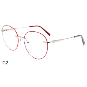 2020 women blue light blocking glasses rimless optical frames