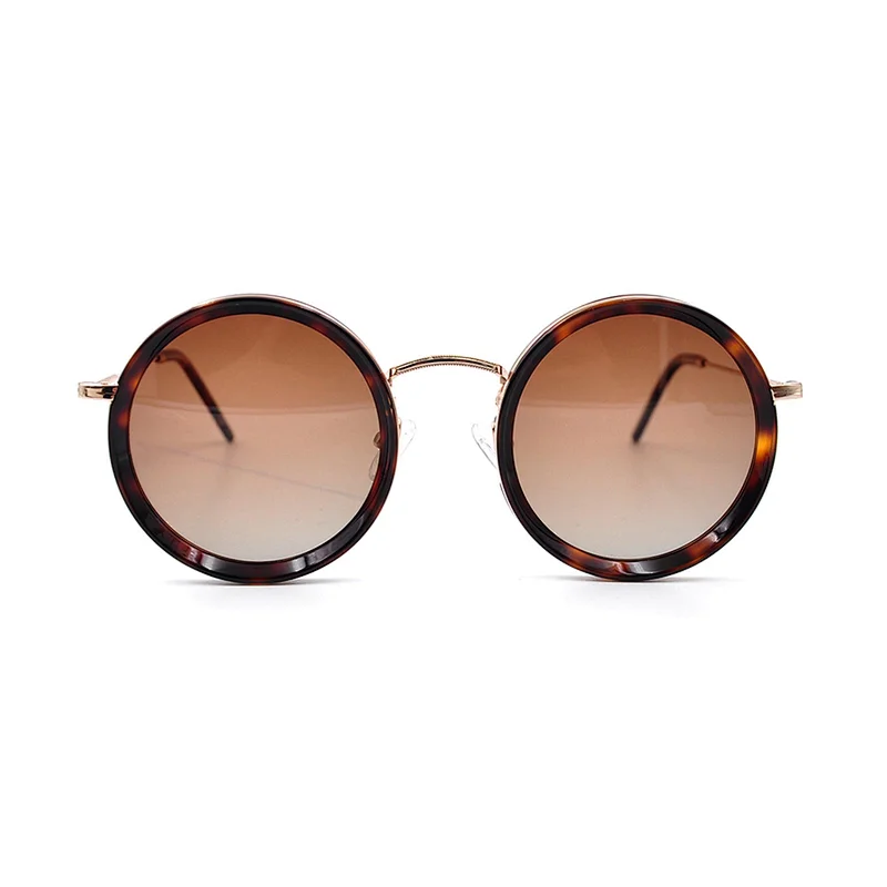 Designer Round Sunglasses Fashion Metal Acetate Eyeglasses Custom Logo eyewear