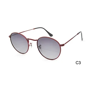 Custom Fashion Metal UV400 Polarized Oval Sunglasses for Ladies