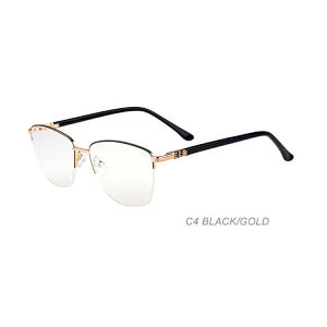 Eye wear half rim metal spectacle frames eyeglasses