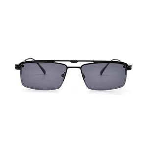 Gentlemen Style Polarized Clip On Glasses Metal Ultra Thin Sunglasses Outdoor Eyewear