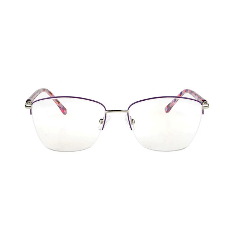 Eye wear half rim metal spectacle frames eyeglasses