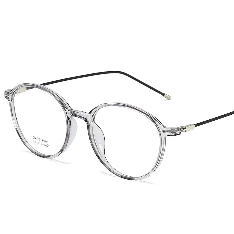 2020 New Fashion Transparent Color Cheap Frame Men and Women Round Retro Ultralight TR90 Glasses Frame
