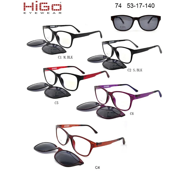 Wenzhou Wholesale Clip On Frame Factory Directly Sale 2018 Ultem Material Spectacle Clip-on Sunglasses