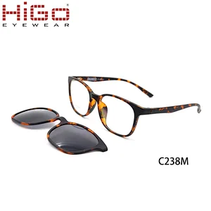 HIGO Wholesale Fancy TR90 Round Black Sunglasses Women