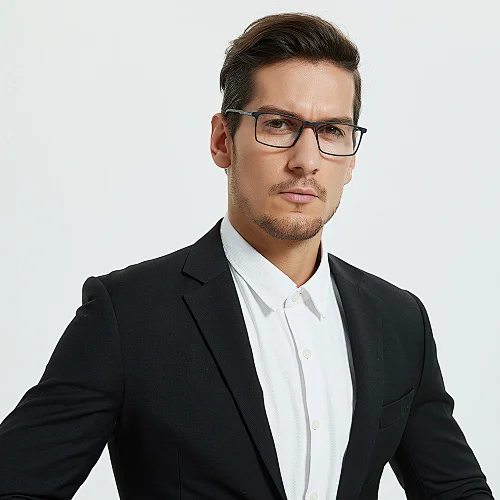 HIGO Factory Square Full Frame Latest TR90 Optical Frame Spectacle Frame for Men