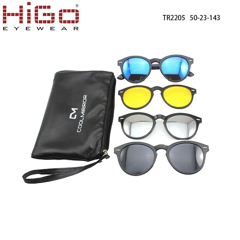 China New Magnetic spectacle frame Polarized Magnet TR90 sunglasses  Clip on sun glasses