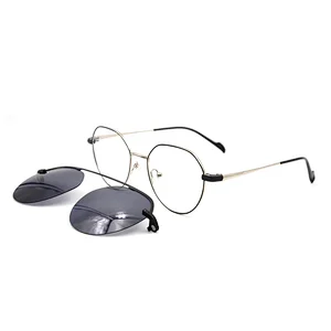 2019 china high quality low price magnetic sunglasses polarized lens clip-on metal eyewear