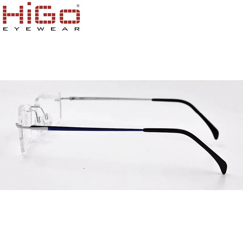 Pure Titanium Eyeglasses Rimless Optical Frame Prescription Blue Light Blocking Eyewear