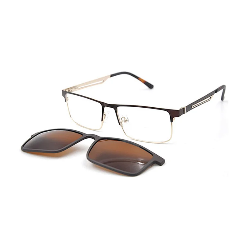 High Quality Fashionable Polarized UV400 Metal Clip On Sunglasses Men gafas de sol