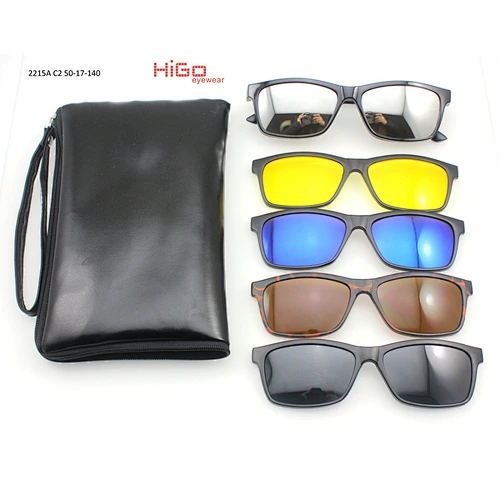 Yellow, Blue, Black, Gun, Brown, Colorful Hot Frames PC Raw Material Magnetic polarized clip on sunglasses