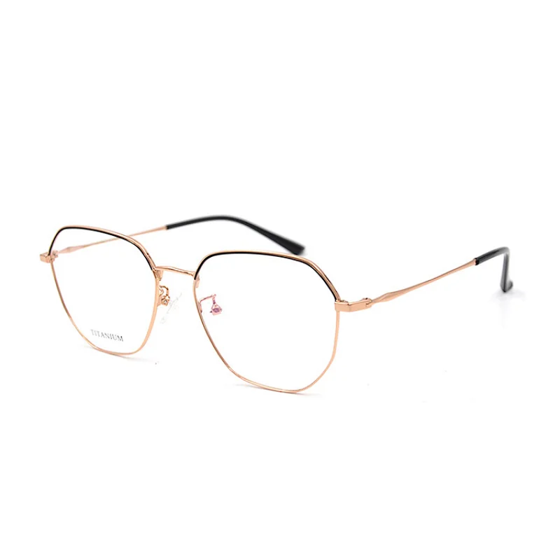 Half-Titanium CE eyeglasses 18k gold optical frame
