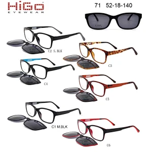 Wenzhou Wholesale Clip On Frame Factory Directly Sale 2018 Ultem Material Spectacle Clip-on Sunglasses