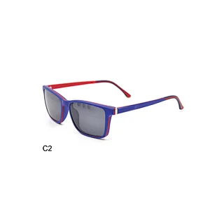 Italy Brand Design Best CE UV400 Sports Clip On Polarized Square Sunglasses Men