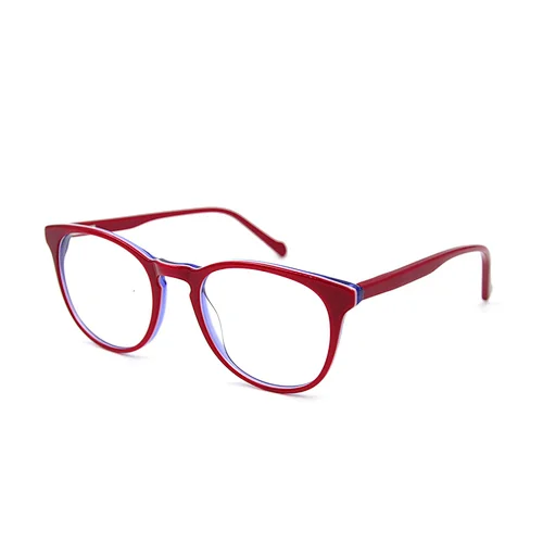 2019 new light color acetate prescription glasses computer glasses optical frame for young teenager