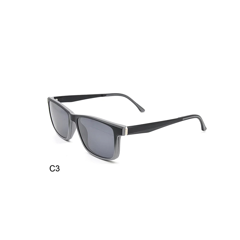 China Manufacturer Promotion Custom Logo Fashion Vintage Men Clip On UV400 Polarized Sunglasses with TAC/PC/CR39 Lens