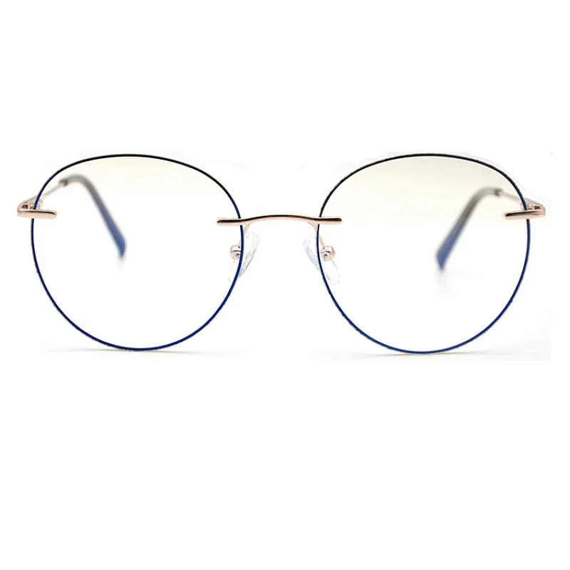 2020 women blue light blocking glasses rimless optical frames