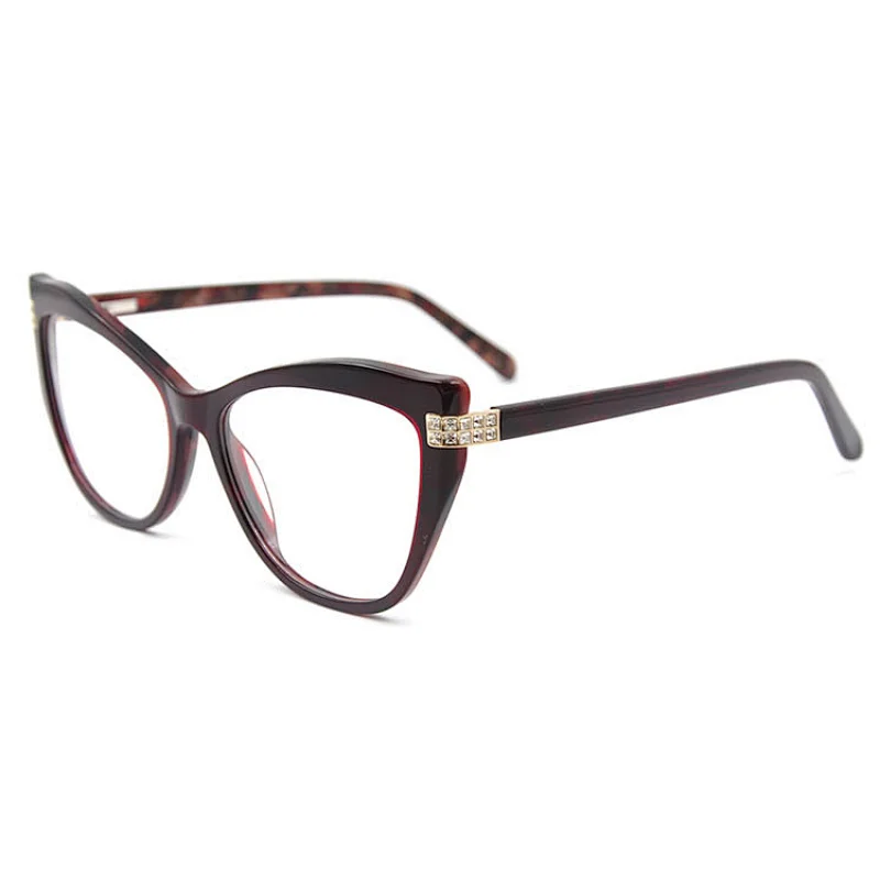 Luxury eyeglasses cat eye glasses high end optical frames