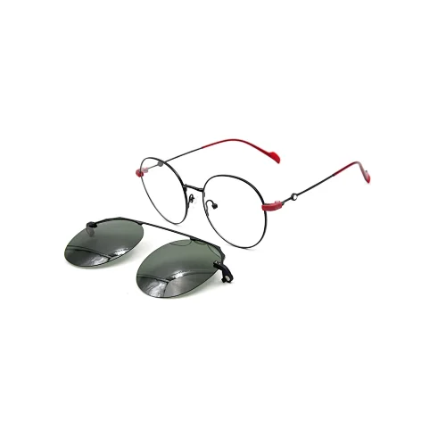 2019 Trendy Fashion Women Clip On Eyewear Multi-colored Metal Frame Round Ladies Sunglasses