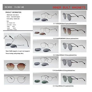 New product ideas 2018 polarized magnetic clip-on optical frame sunglasses