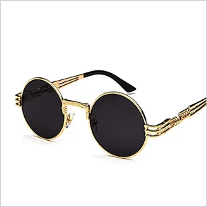 Fashion steampunk sunglasses round optical frames ladies men's sunglasses