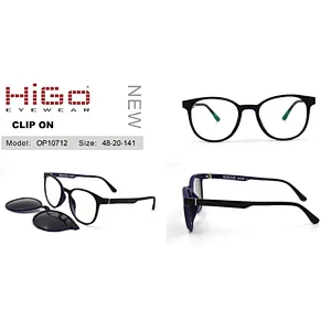 Fashionable ultem optical frame magnetic clip on sunglasses China eyeglass stock