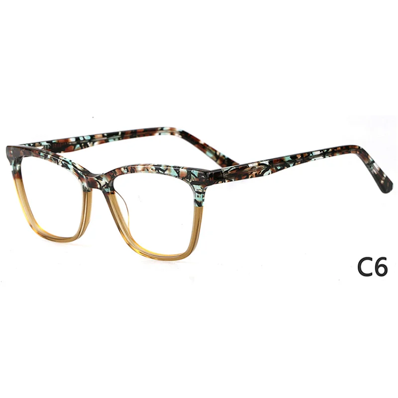 Higo Wholesale Cat Eye Acetate Optical Frame Eyeglasses Designer Glasses for Women