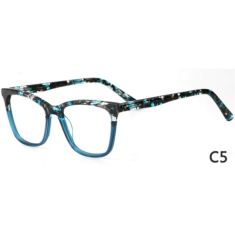 Higo Wholesale Cat Eye Acetate Optical Frame Eyeglasses Designer Glasses for Women