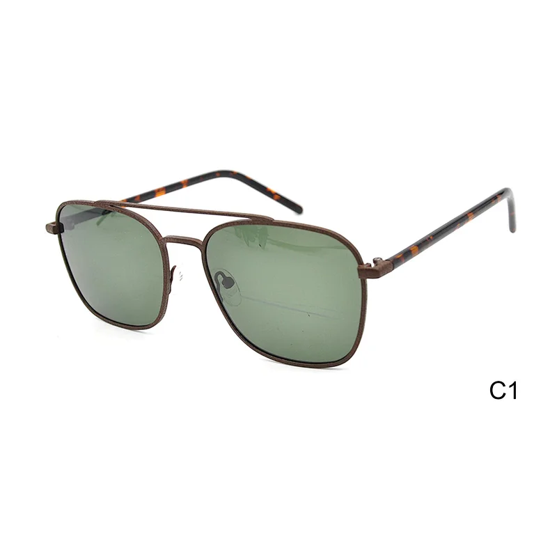 CE & FDA Classical UV400 Polarized Metal Square Sunglasses for Men Women