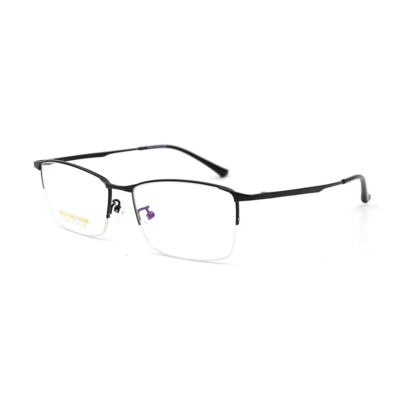 China Supplier Titanium Half-rim Eyeglass Myopia Optic Frames Glasses Ultra Light Eyewear