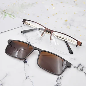 High Quality Polarized Clip On Metal Sunglasses Men gafas de sol