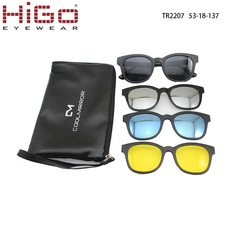 China New Magnetic spectacle frame Polarized Magnet TR90 sunglasses  Clip on sun glasses