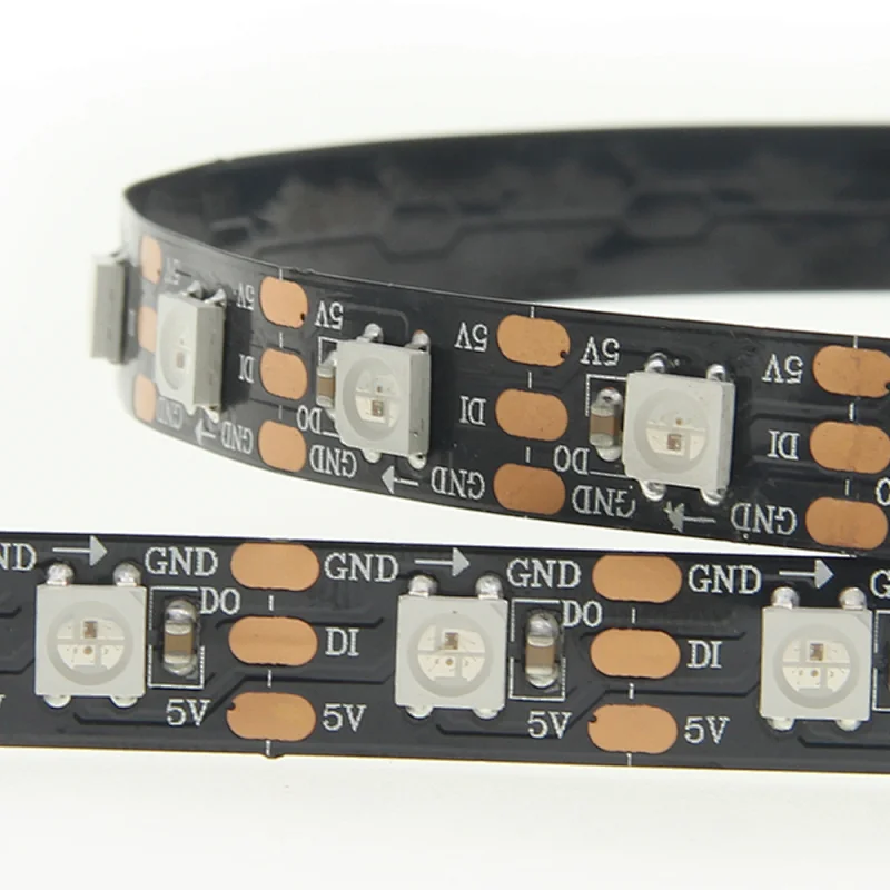 DC5V 5050 WS2812 RGB WS2812B 5050 60LEDs/M IP68 Waterproof 5 Volt Led Strip Lighting