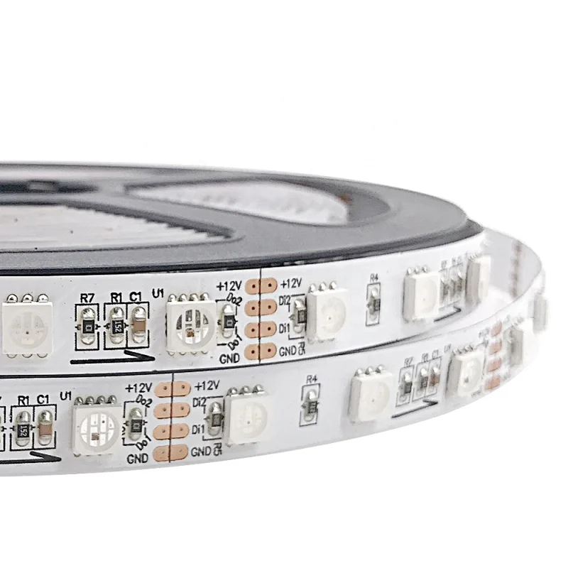 Bendable Dynamic 12vdc 5050 ws 2811 ws 2812b ws2818b Rgb 60 Led Strip Pixel For Car