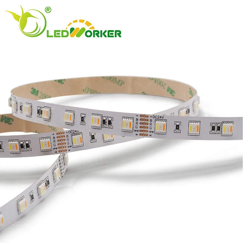 DC24V RGBW WW+CCT 5050 60Leds/m  5 in 1 Flexible Dimmable LED Strip ceiling Light