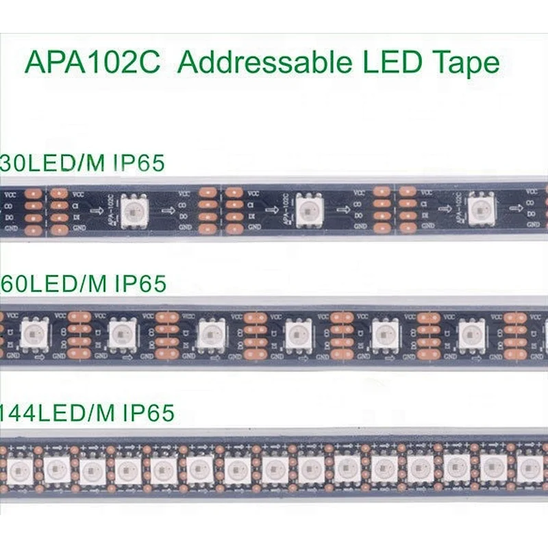 changeable emitting full color ap1102 addressable led strips