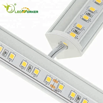 Custom 5 10 25 meter 15 m 50 ft 30M 24W 30W Dual Color LED Strip S Type Light Aluminium Profile with diffuser For Cabinet