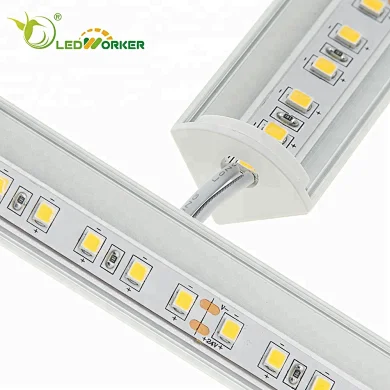 Custom 5 10 25 meter 15 m 50 ft 30M 24W 30W Dual Color LED Strip S Type Light Aluminium Profile with diffuser For Cabinet